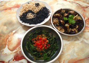 The three dishes that went into our bellies.