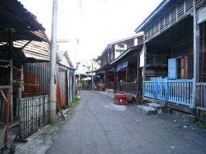 the straightway into Bagan Pasir Laut fishing village