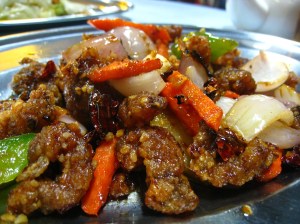 The fried Mantis shrimp Kung Po style.The chef did a good job in not over-frying the shrimp.The kong Po sauce was a great balance of sweet,savory and spicy !