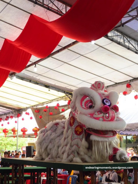 The "lion" as graceful and playful as a cat.Blinking its eyes,wagging its tail,energetic twists of its body are evidence of the skill of those who are "dancing" it.